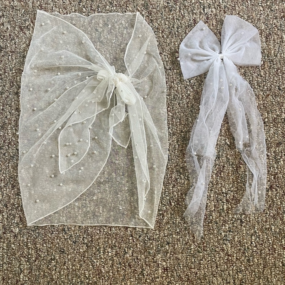 Bridal Accessories- Pearl Sarong and Bow